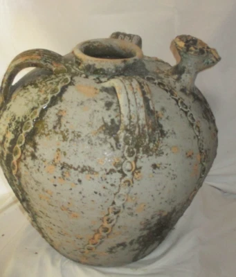 Ancien grande Cruche à Huile de noix- Perigord  XVIII-BUIRE DOURNE POTERIE 38 cm - Photo 1/4
