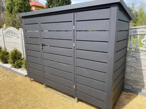 2,5x1 Mülltonnenbox Müllbox Lagerbox Blechgarage Gartenhaus Laube Container - Bild 1 von 4