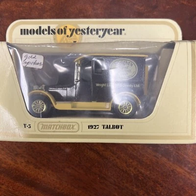 Matchbox Lesney 1978 Models of Yesteryear Y5 1927 TALBOT WRIGHTS RARE GOLD RIMS - Image 1 of 3