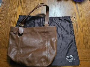 Coach 4082 große braune Ledertasche Vintage Tragetasche Boho Schultertasche mit Staubbeutel - Bild 1 von 8