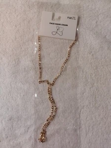 Gold Figaro Link Mask Chain - Picture 1 of 2