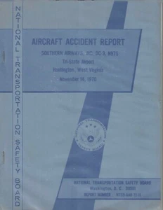 Accident Report - NTSB - Southern Airways - DC-9 - Huntington WV - 1970 (MN226) - Picture 1 of 1