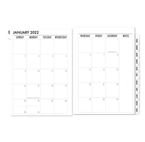 2025 FITS Montblanc Small 6 Ring Organizer Tabbed Calendar Monthly 6 Ring Agenda - Picture 1 of 7