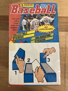 1992 Panini Baseball Trading Card Sticker Unopened Box Display 50 - Sealed Box