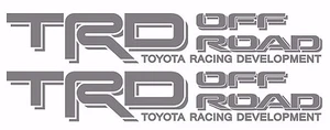 TRD TODOTERRENO CALCOMANÍAS PLATEADAS - TOYOTA RACING DEVELOP pegatinas de vinilo camiones - Imagen 1 de 3