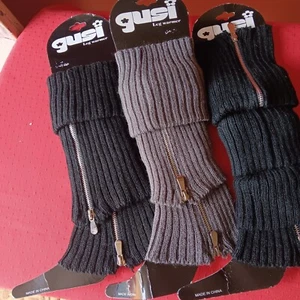 Leg warmers, Boot Socks. Jippered. Lot of 3 pairs, 2 black 1 grey - Picture 1 of 4