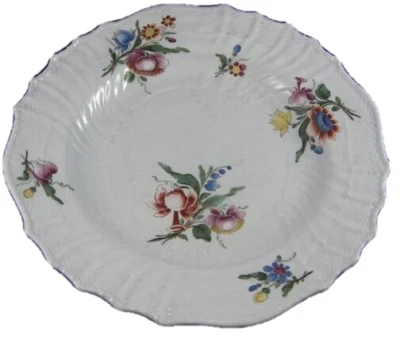 Antique 18thC Doccia Porcelain Floral Plate Porzellan Teller Ginori 1770 Italy - Image 1 of 4
