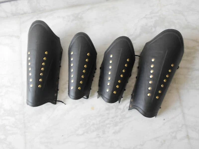 Средневековая коллекционная греческая кожаная копия доспехов на руку и ноги - Изображение 1 из 4