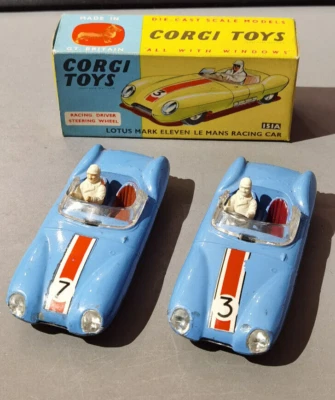 Corgi Toys   -   2  Stk.   Lotus Mark Eleven  LeMans   /   No. 151 A - Bild 1 von 4