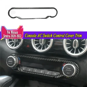 For Nissan Sentra 2020-2024 Carbon Fiber Console AC Switch Control Cover Trim - Foto 1 di 6