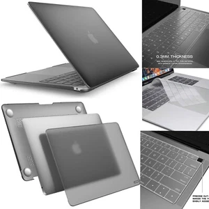 Top-Quality Shockproof Rubber Coated for MacBook Air 13" A1932 Case, Frost Black - Picture 1 of 9