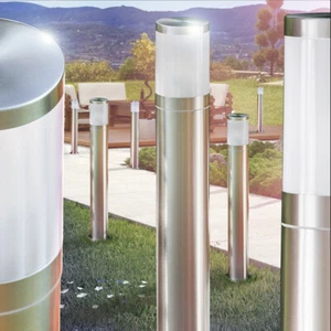 Acciaio Inox Lampione IP44 Luce Esterno Moderno Viale Sentiero Parco Giardino - Foto 1 di 2