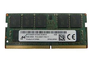 MICRON 8GB 2400 PC4-19200 2RX8 ECC SODIMM LAPTOP RAM MTA18ASF1G72HZ-2G3B1 - Picture 1 of 1