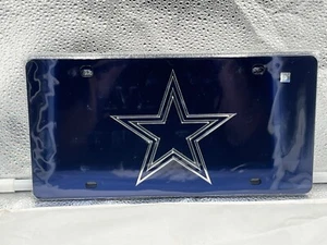 Dallas Cowboys NFL Blue Reflective Lasercut License Plate Wincraft - Picture 1 of 1