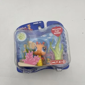 Littlest Pet Shop LPS # 315 Seahorse / Orange & Yellow, Includes Play Scene - Picture 1 of 6