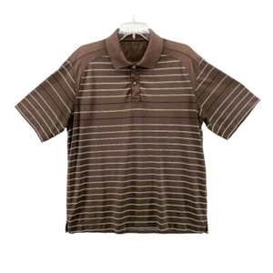 Polo de golf Callaway para hombre talla XL marrón a rayas Brookside Country Club Tournament - Imagen 1 de 9