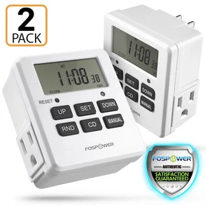 Timer orologio da cucina orologio digitale elettrico programmabile doppia uscita interruttore 7 giorni - Foto 1 di 8
