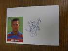 1996/1997 Autographed White Card With Picture: Oldham Athletic - Banger, Nicky
