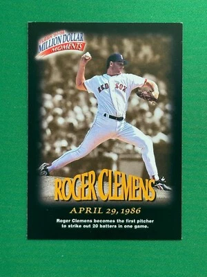 1997-98 Fleer Million Dollar Moments Baseball #12 of 50 Roger Clemens - Image 1 of 2