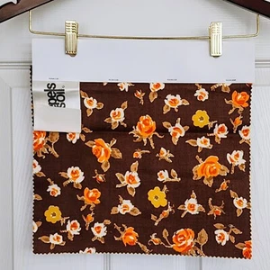 Vintage MCM 12 3/4" x 9 3/4" Upholstery SEVEN Swatches Sample Book Floral 1960s - Picture 1 of 10