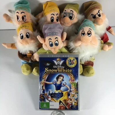 Disney Snow White and the Seven Dwarfs DVD 2 Disc R4 BONUS PLUSH SEALED TRACKED - Image 1 of 4