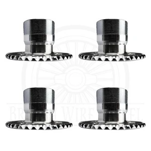6 Lug Chrome Knock Off Lowrider Wire Wheel Adapters | 6x5.5, 6x135 | Set of 4 - Picture 1 of 12