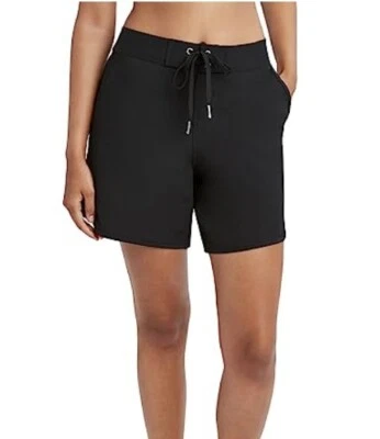 NUEVO CON ETIQUETAS $56 Traje de baño corto Nautica para mujer sólido 7" núcleo elástico tabla de secado rápido... Foto 1 de 3