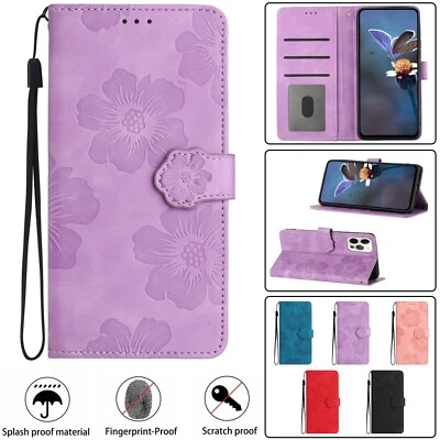 For Google Pixel 10 Pro 9A 8A 7A 6A Pro Flower Pattern Flip ID Wallet Phone Case - Image 1 of 4