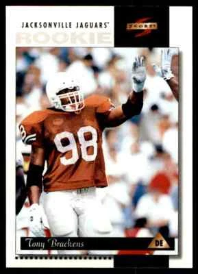 1996 Score Tony Brackens Rookie Jacksonville Jaguars #215 - Image 1 of 2