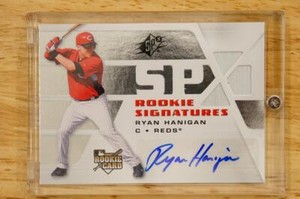 2008 SPx Rookie Signatures Silver Ryan Hanigan #110 Autograph Reds Baseball Card
