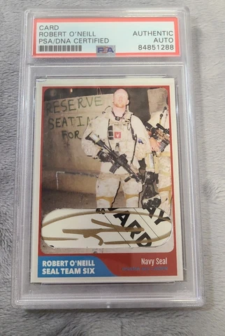 Rob O'Neill Signed Cut Card Navy Seal Bin Laden Raid PSA DNA Cover