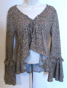 Blusa Boho Carole Christian Junior Mediana Estampado Leopardo - Imagen 1 de 6