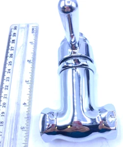 Central Stop Self Close Straight Polished Chrome 0331-1/2 New - Picture 1 of 3