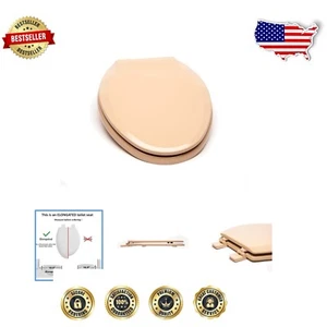 Elongated Toilet Seat with Release ‘N’ Clean Hinge - Vintage Fawn Beige - Picture 1 of 12