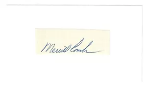Merl Combs Cut Signature! Signiert! Merrill! Boston Red Sox! Indianer! Autogramm! - Bild 1 von 1