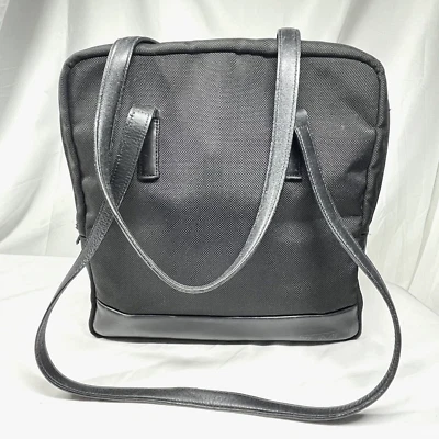 Bolso Mensajero Tumi Balístico de Nylon y Cuero Organizador de Trabajo Carrera Viaje Negro Foto 1 de 4