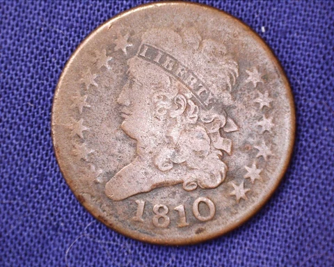 Nicely Detailed 1810 Classic Head Half Cent 215,000 Mintage   #S154 Cover