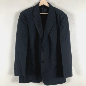 David Taylor Suit Men 42 Long Black Pinstripe Wool Blend Classic Timeless Office - Picture 1 of 24
