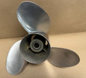 Used OEM Michigan/ Mercury 14 1/4 x 19 Stainless Outboard Propeller # 033076 - Bild 1 von 2