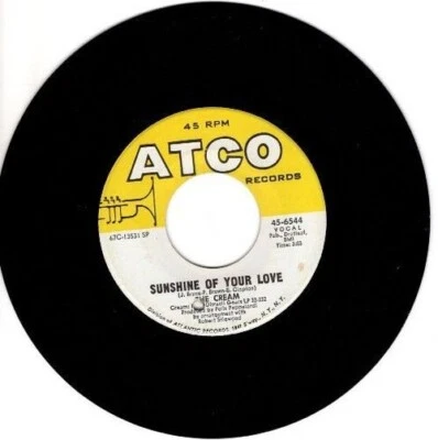 Cream ‎– Sunshine Of Your Love / Swlabr 7" 45 RPM Single Foto 1 de 4