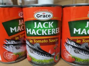 (6 cans) Grace Jack Mackerel In Tomato Saucebuy 3 packs get 1 pack free 👑 - Picture 1 of 5
