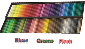 Polychromos Artists' colour pencils - blues, greens and flesh - Picture 1 of 46