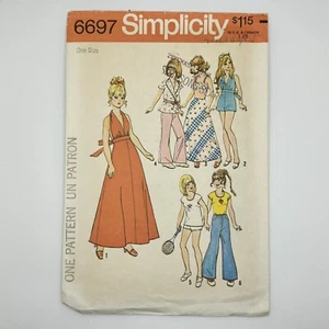 Vintage 1974 Simplicity 6697 Doll Clothes Pattern 11½" Fashion Barbie Maddie Mod - Picture 1 of 4