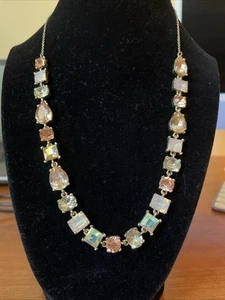 Ann Taylor Loft Outlet Necklace with Gemstones Pink, Yellow & Green 18-21”Length - Picture 1 of 6