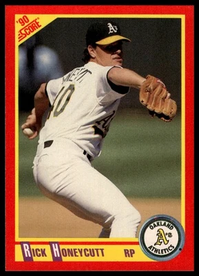 1990 Score #317 Rick Honeycutt - Image 1 of 2