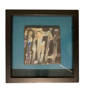 Gerahmte Raku Keramik Fliese Schattenkasten Kunst Wanddekor - Bild 1 von 5