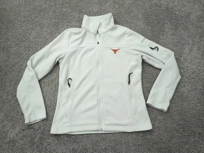 Texas Longhorns Full Zip Jacket Womens M Fleece NCAA Columbia Sportswear White - Image 1 of 4