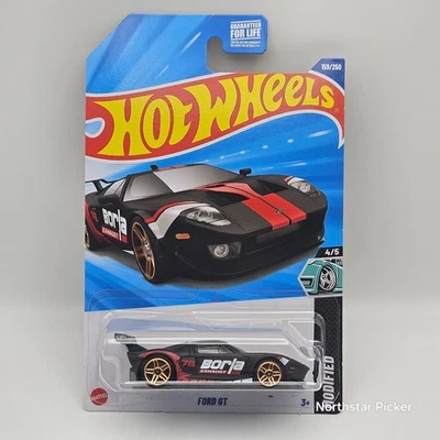 Hot Wheels 2025 | Ford GT | Negro | Modificado 4/5 | #159 | 1:64 NUEVO Foto 1 de 3