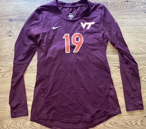 Nike Virginia Tech Hokies #19 Game Worn Volleyball Trikot Damen Größe Medium - Bild 1 von 3