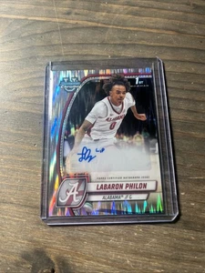 2024-25 Bowman University Cromo Labaron Philon Auto Rifrattore Stealth - Foto 1 di 4